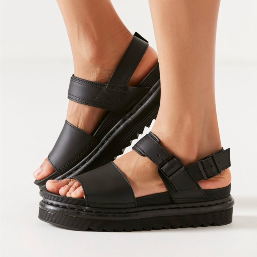 Doc Martens Voss Black Leather Sandal